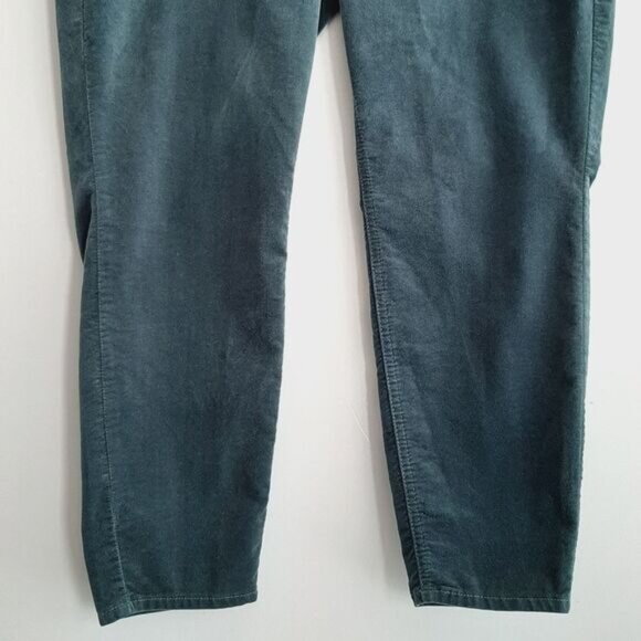 TALBOTS Flawless Five-Pocket Jegging Velvet Crop Skinny Pants Green  Sz 16 P - Picture 4 of 12